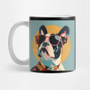 Boston Terrier in 80's Mug